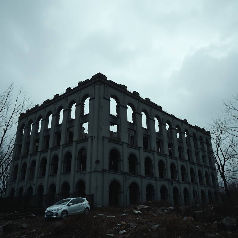 Imagen de un edificio en ruinas, representando un caso de bancarrota.